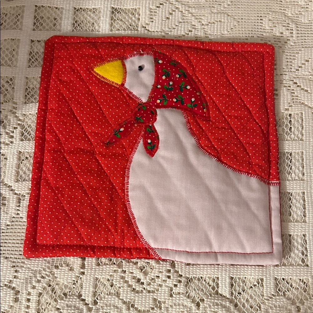 Handmade Appliqué Country Farmhouse Goose Pot Holder